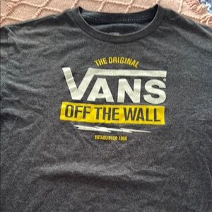 Vans Gray T-Shirt with Yellow Logo